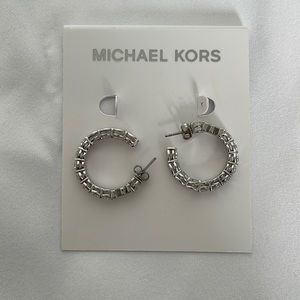 Silver Michael Kors hoop earrings